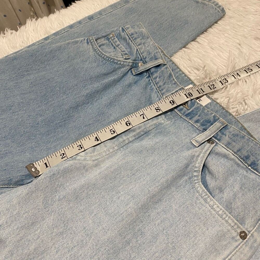 Frame Le Slouch Crop Jeans in Splitscreen Blue Size 27 - Picture 5 of 9
